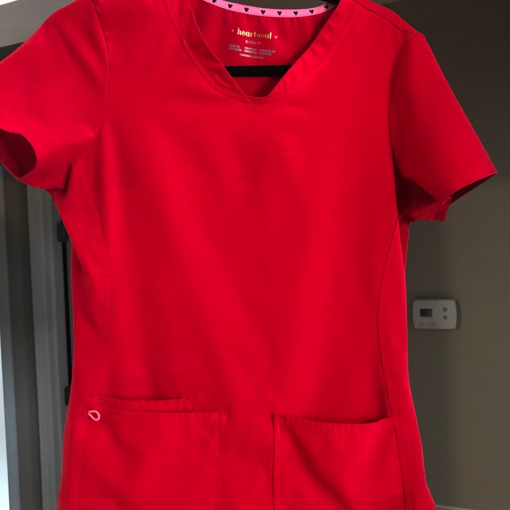 Heartsoul women’s red scrub top